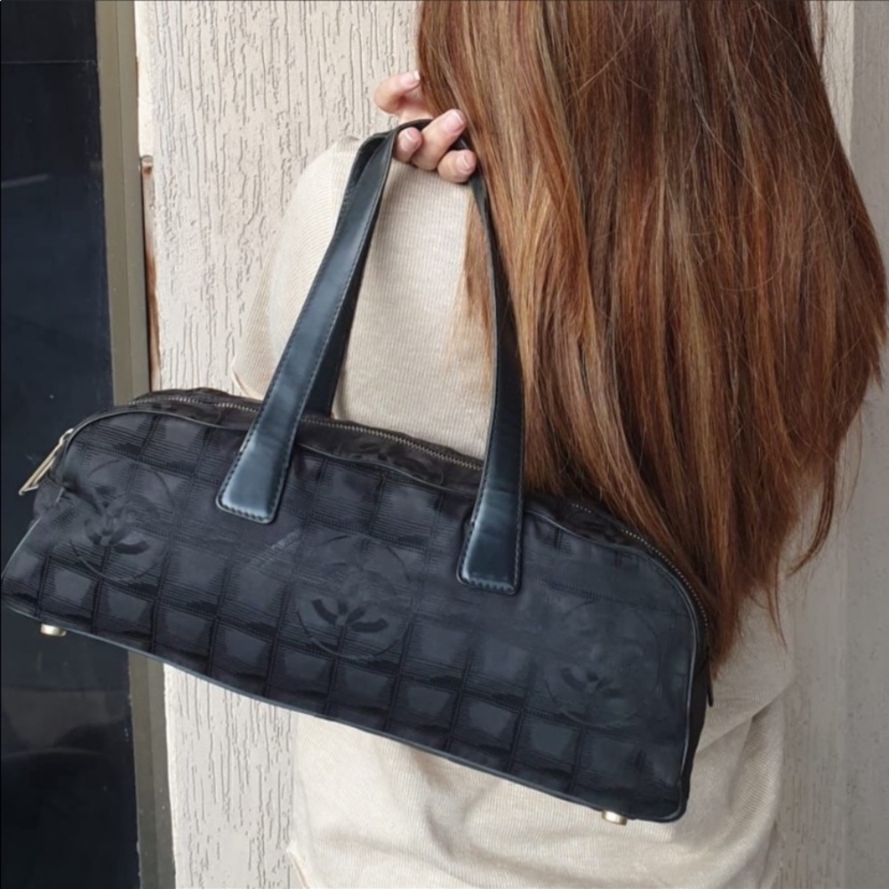 CHANEL Traveline Black Boston Bag